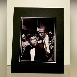 Legends Muhamed Ali and Malcolm X / Blood Brothers matted print size 11 x 14”